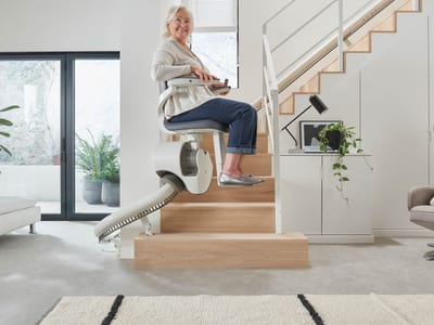 Curved stairlift installation example 1