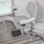 Stairlift Bruno Elite curved chair mid overheadstaircase